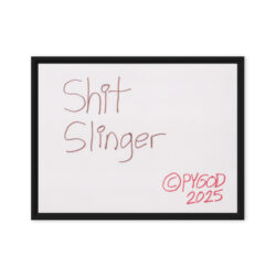 SHIT SLINGER Framed Canvas Print (32″x24″) Ready to Hang