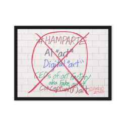 ANTI-ANTI ART Framed Canvas Print (32″x24″) Ready to Hang