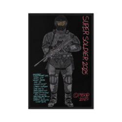 SUPER SOLDIER 2025 (SS25) Framed Canvas Print (24″x36″) Ready to Hang