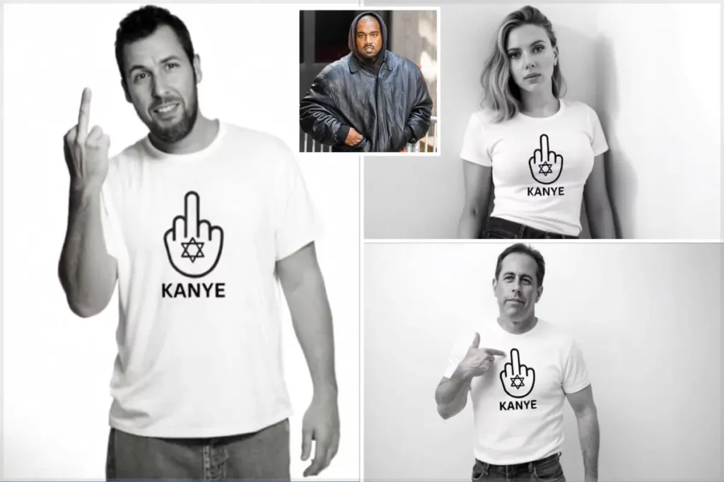hollywood-celebrities-kanye-west-tshirt-backlash-ai-video