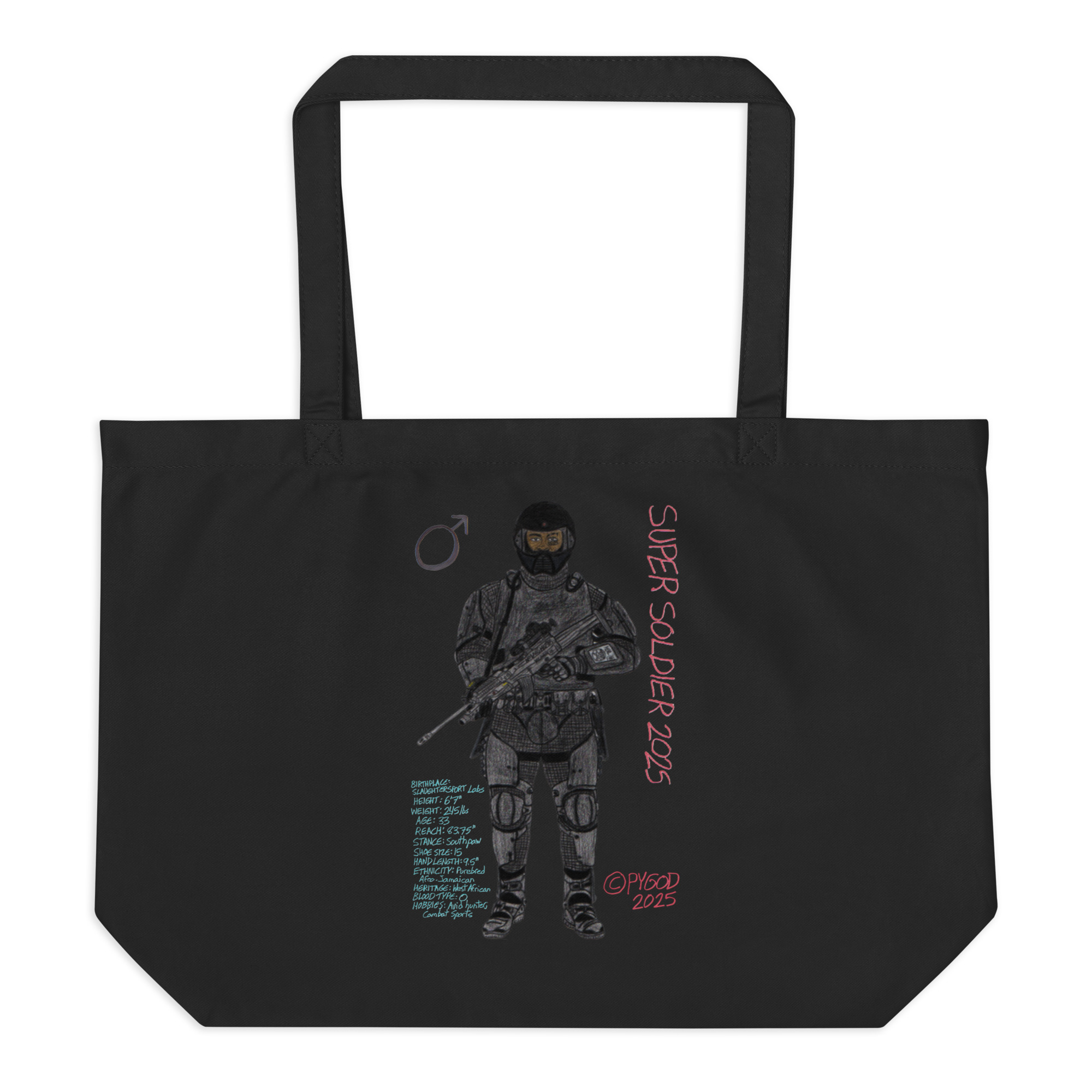FEMINITY & MASCULINITY Large 100% ORGANIC Tote Bag - Image 2