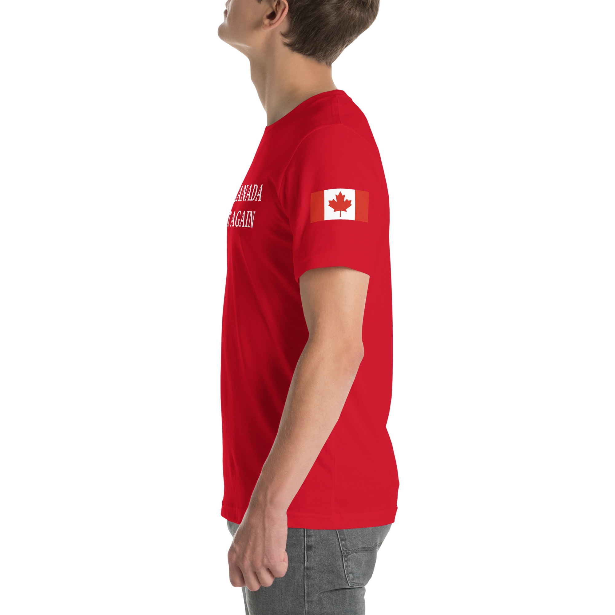 MAKE CANADA GREAT AGAIN | Canadian Flag Left Sleeve T-Shirt - Image 2