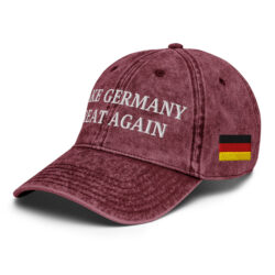 Make Germany Great AGAIN Flag Embroidered Vintage Cotton Twill Cap