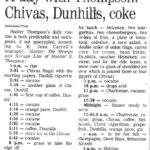Hunter Thompson daily drugs consumption
