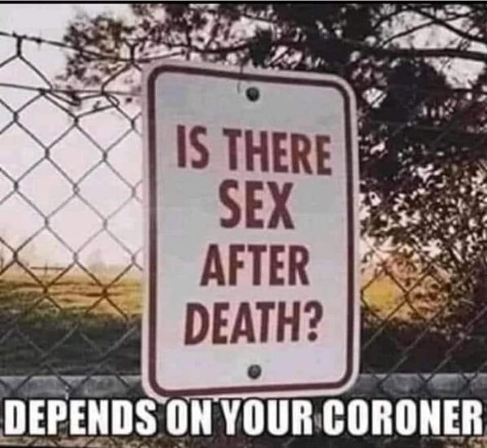 Is There Sex After Death - Depends on your coroner