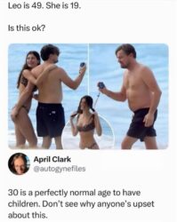 Leo is 49 She is 19