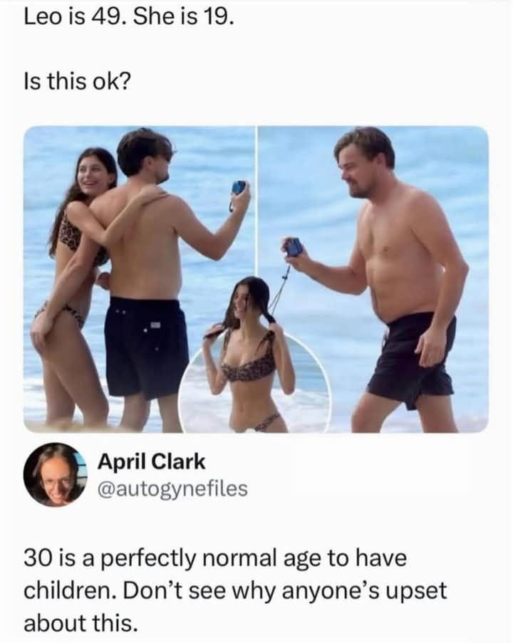 Leo is 49 She is 19