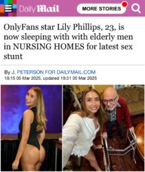 OnlyFans Lily Phillips is sleeping with elderly men in NURSING HOMES
