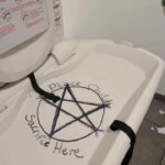 Place Child Sacrifice Here - Meanwhile at Walmart women's restroom
