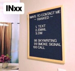 Ways to Contact Me meme