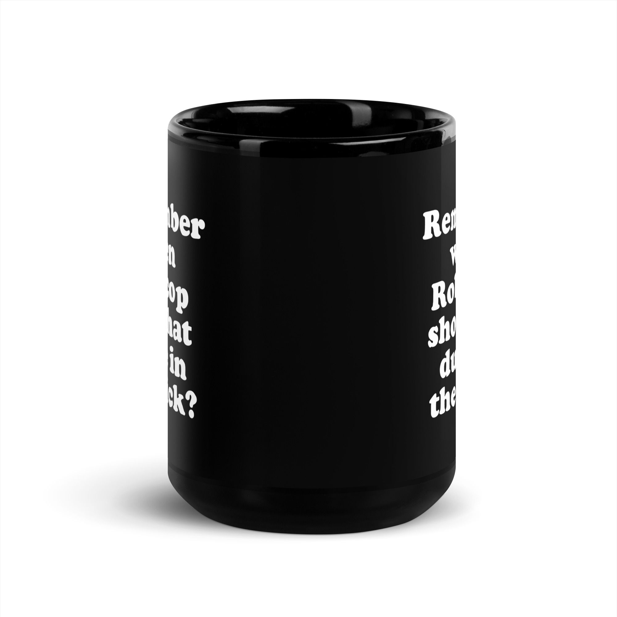 Remember When Robocop Shot That Dude In The Dick Black Coffee Mug - Image 6