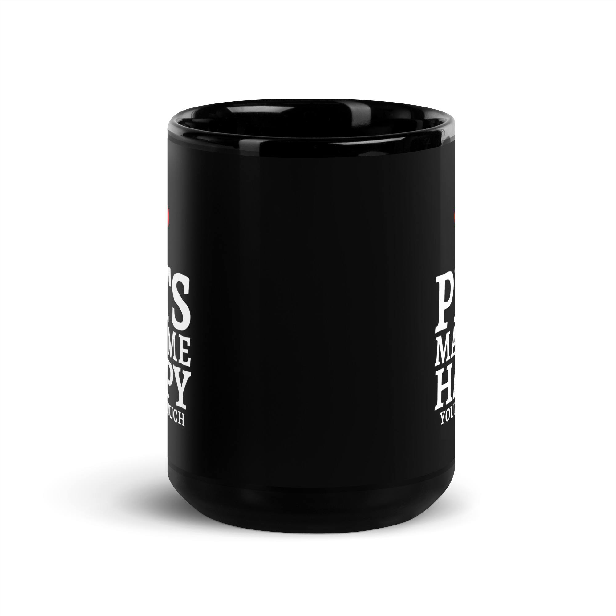 Pets Make Me Happy You Not So Much Dog Cat Lovers Black Coffee Mug - Image 6