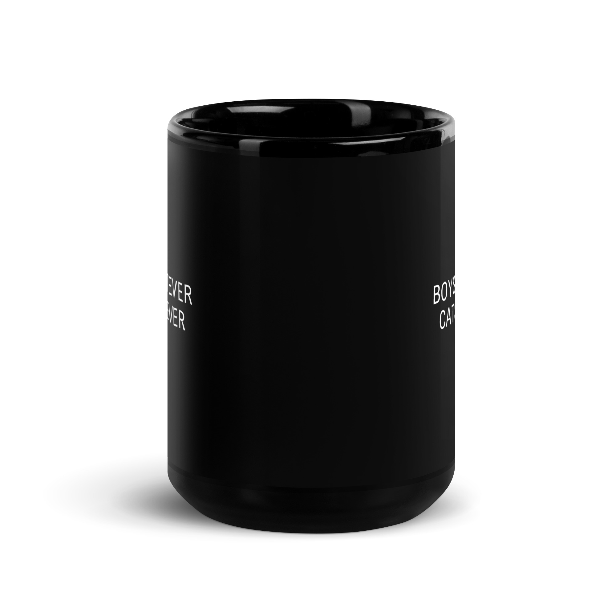 BOYS WHATEVER CATS FOREVER Black Coffee Mug - Image 6