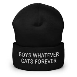 BOYS WHATEVER CATS FOREVER Beanie (Embroidered)