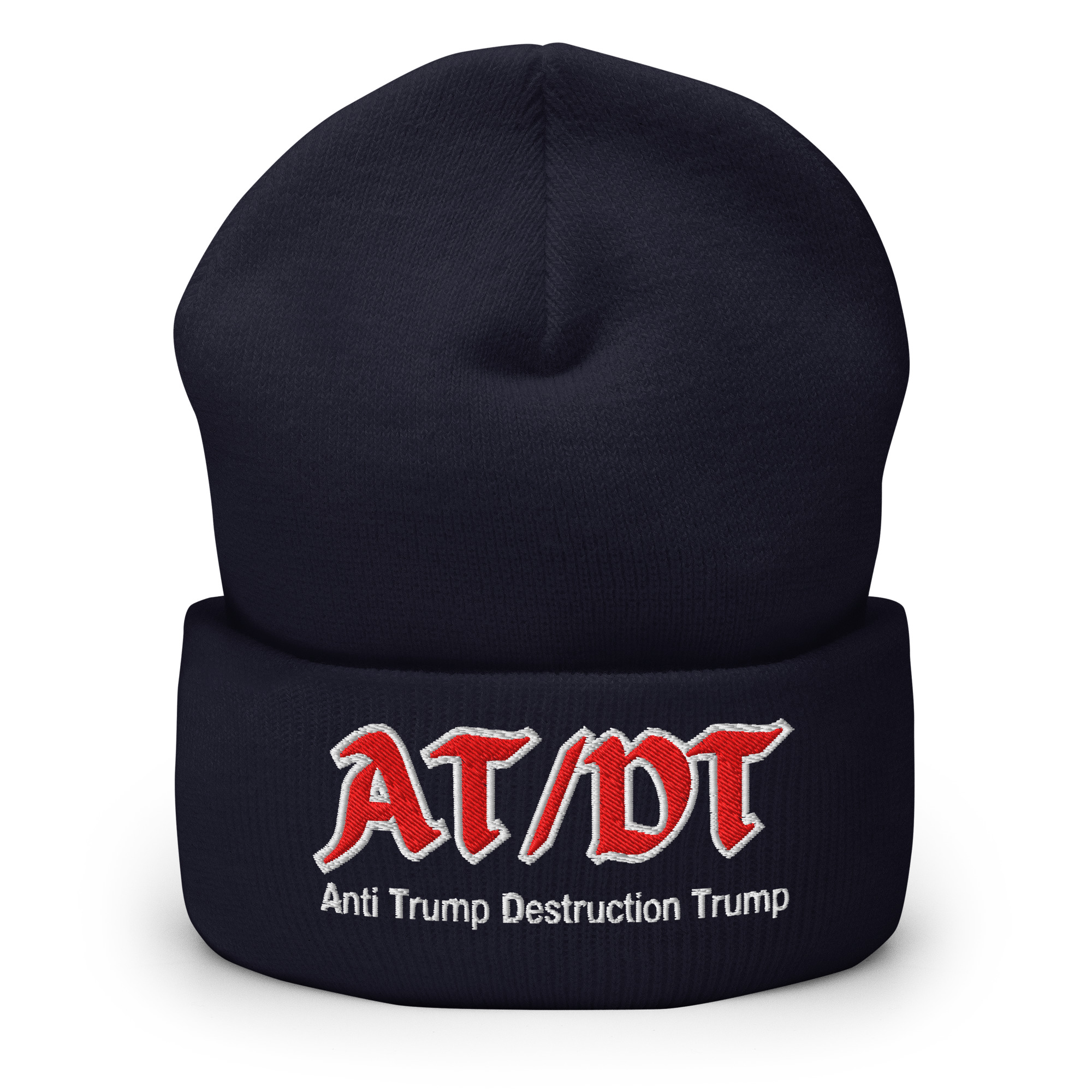 AT/DT Anti Trump Destruction Trump Beanie (Embroidered) - Image 2