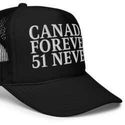 Alternative view of CANADA FOREVER 51 NEVER Embroidered trucker hat