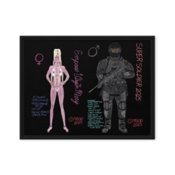 Feminity & Masculinity | EMPRESS VIRGIN MARY™ & SUPER SOLDIER 2025™ Framed Canvas Print (32″x24″) Ready to Hang