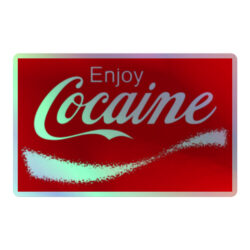 Enjoy Cocaine Black Sabbath Geezer Butler Holographic sticker