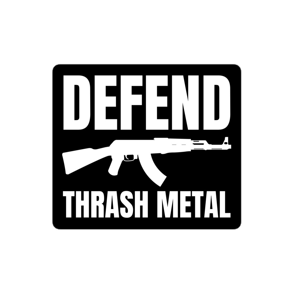 DEFEND THRASH METAL | AK-47 Machine Gun vinyl sticker - Image 3