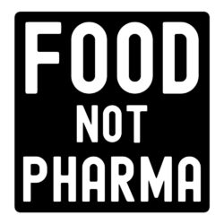 Food Not Pharma sticker