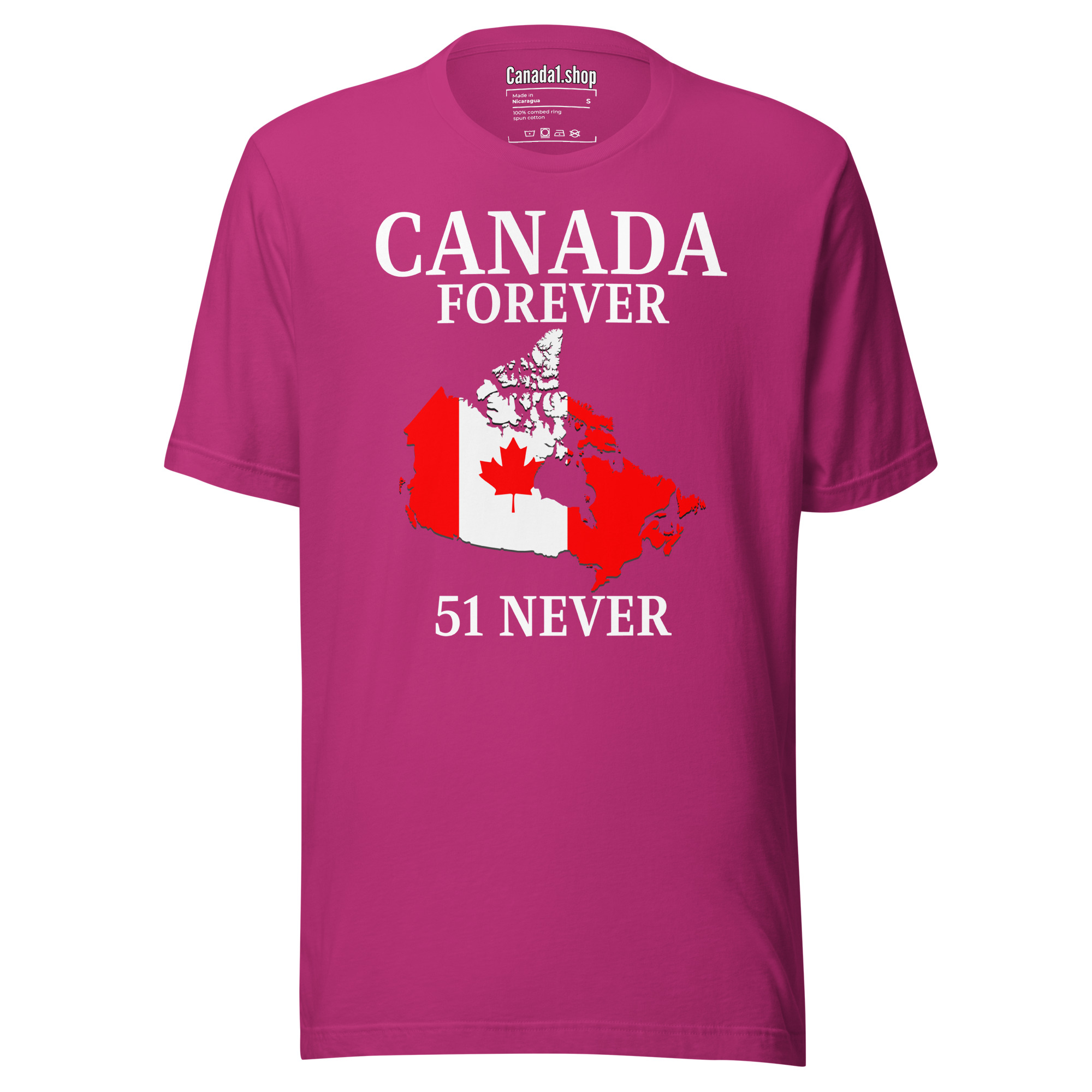 CANADA FOREVER, 51 NEVER - Canada Map Flag T-Shirt - Image 7