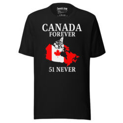 Alternative view of CANADA FOREVER, 51 NEVER - Canada Map Flag T-Shirt