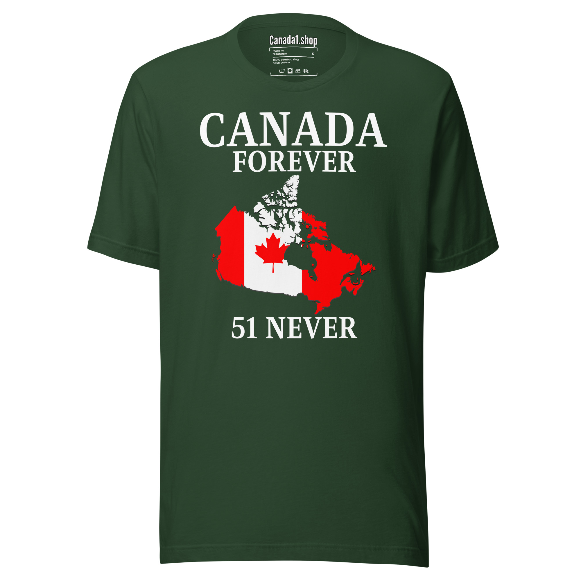CANADA FOREVER, 51 NEVER - Canada Map Flag T-Shirt - Image 4