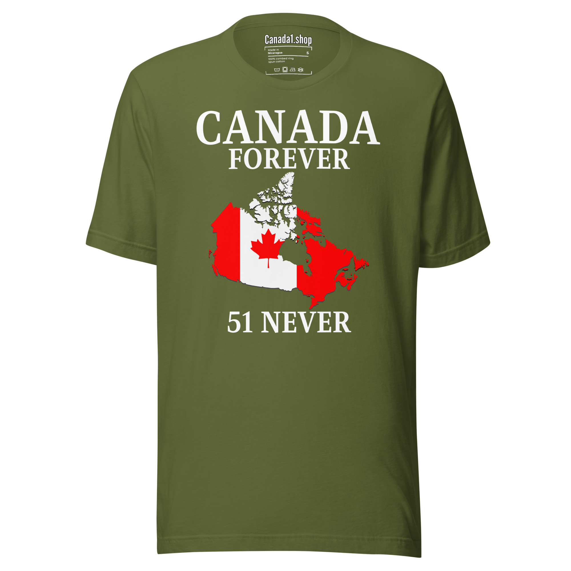CANADA FOREVER, 51 NEVER - Canada Map Flag T-Shirt - Image 8