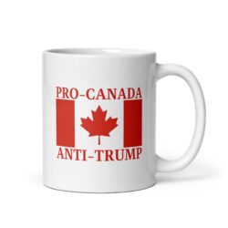 Alternative view of PRO-CANADA ANTI-TRUMP Canada Flag coffee mug