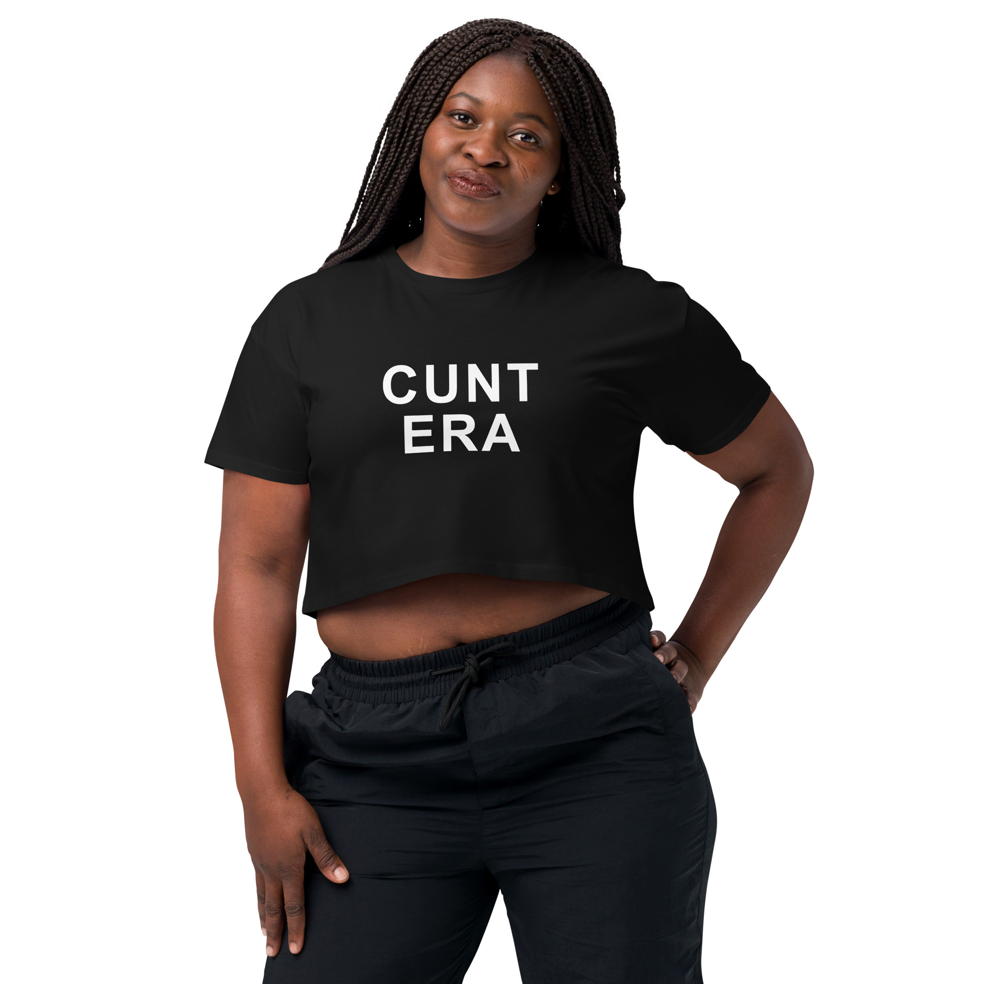 CUNT ERA Black Crop Top - Image 3