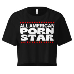 All American Porn Star (red & white version) Crop Top Shirt