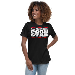 Alternative view of All American Porn Star (red & white version) Women’s t-shirt