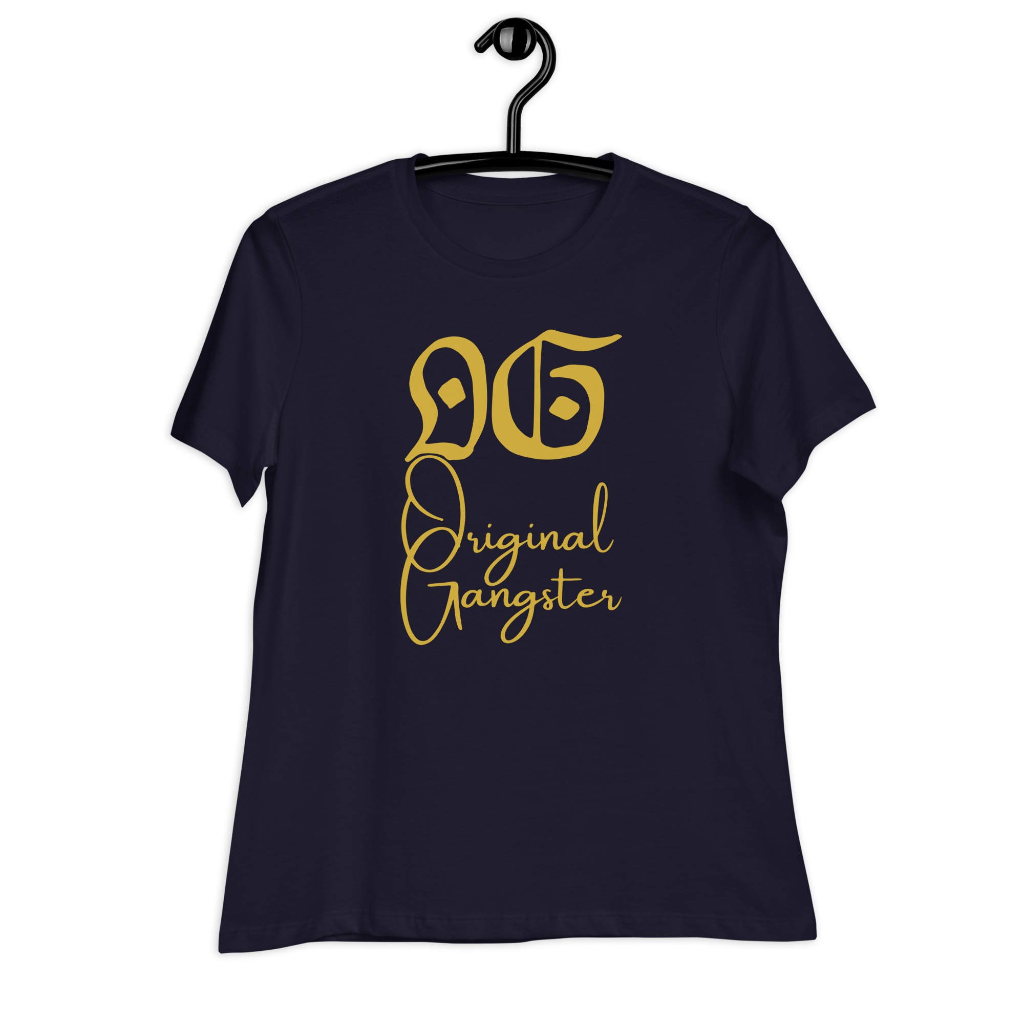 O.G. Original Gangster (Gold gothic & cursive font) Women's T-Shirt - Image 5