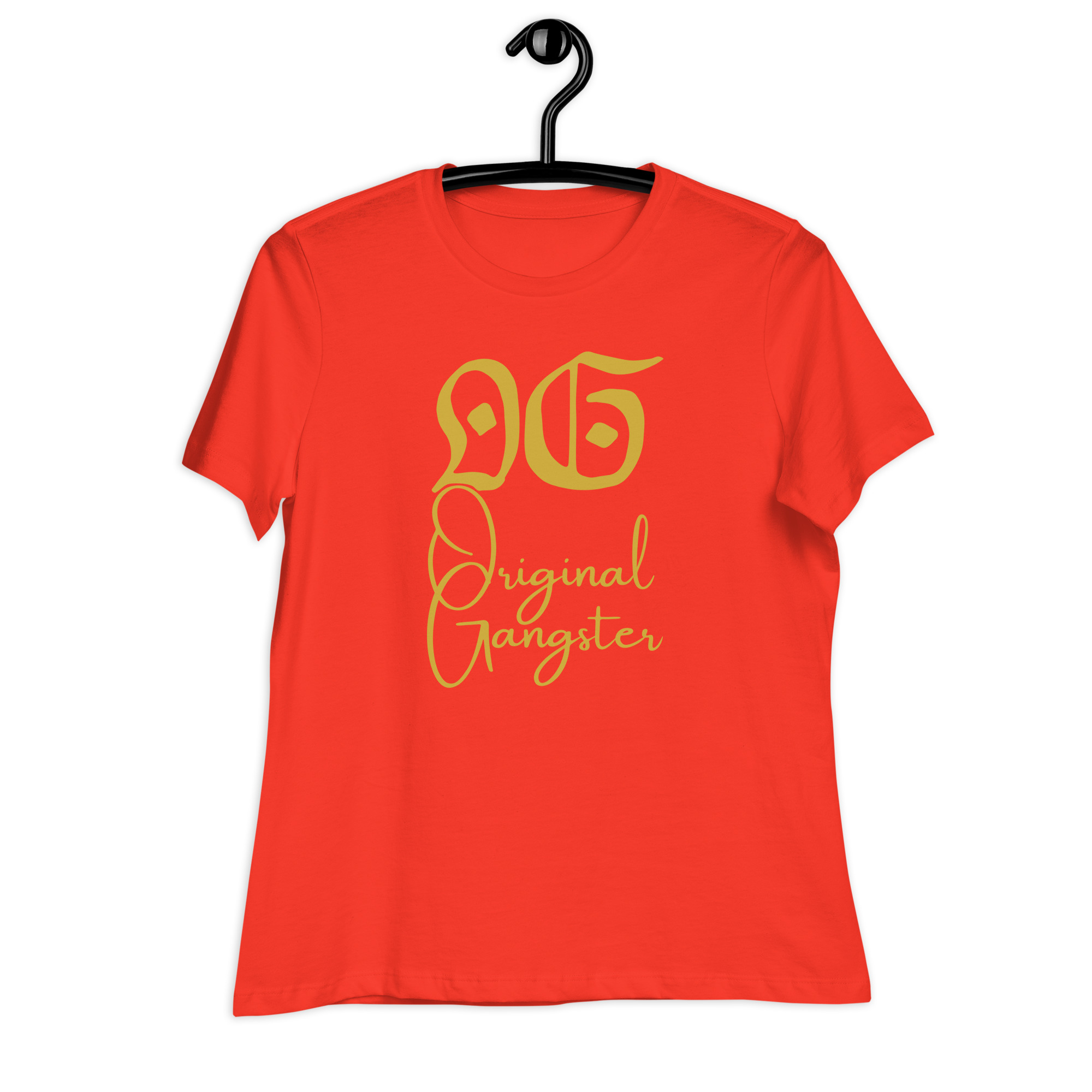 O.G. Original Gangster (Gold gothic & cursive font) Women's T-Shirt - Image 7