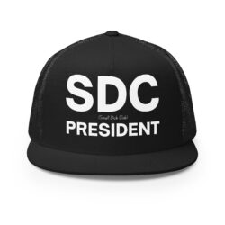 SDC Small Dick Club President, Gag Gift Flat Brim Trucker Cap