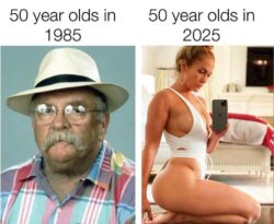 50 years old in 1985 vs 50 years old in 2025 J-Lo