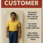Cheap Customer action figure