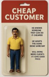 Cheap Customer action figure