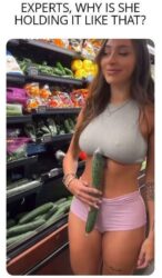 Experts why is she holding it like that - To see how deep it goes