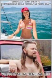 General Lee over Boobs - redneck meme
