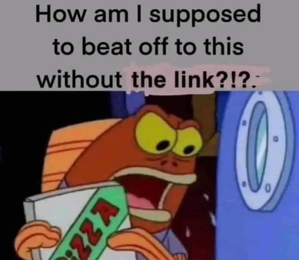 How am I supposed to beat off to this without the link
