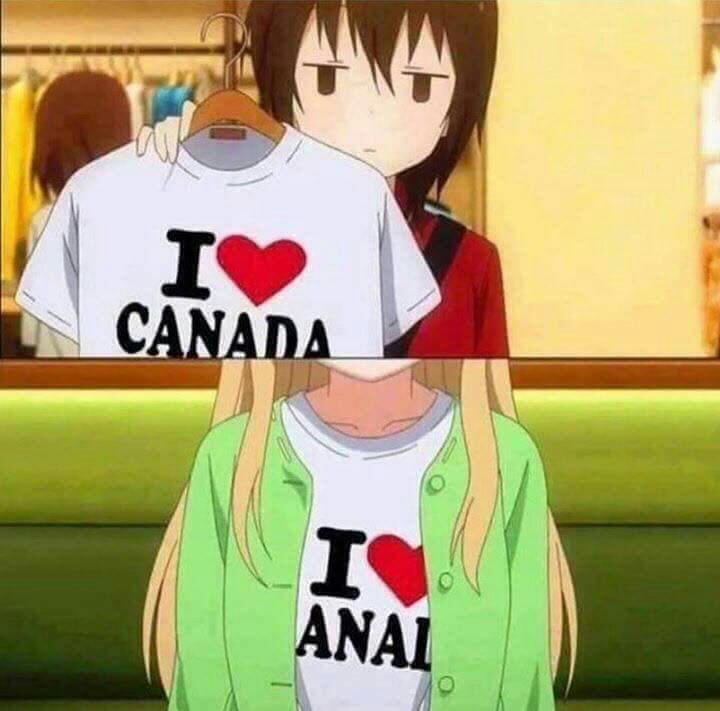 I love Canada shirt becomes I love Anal when you put a jacket on
