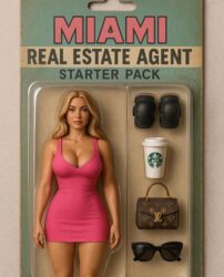 Miami Real Estate Agent action figure started pack