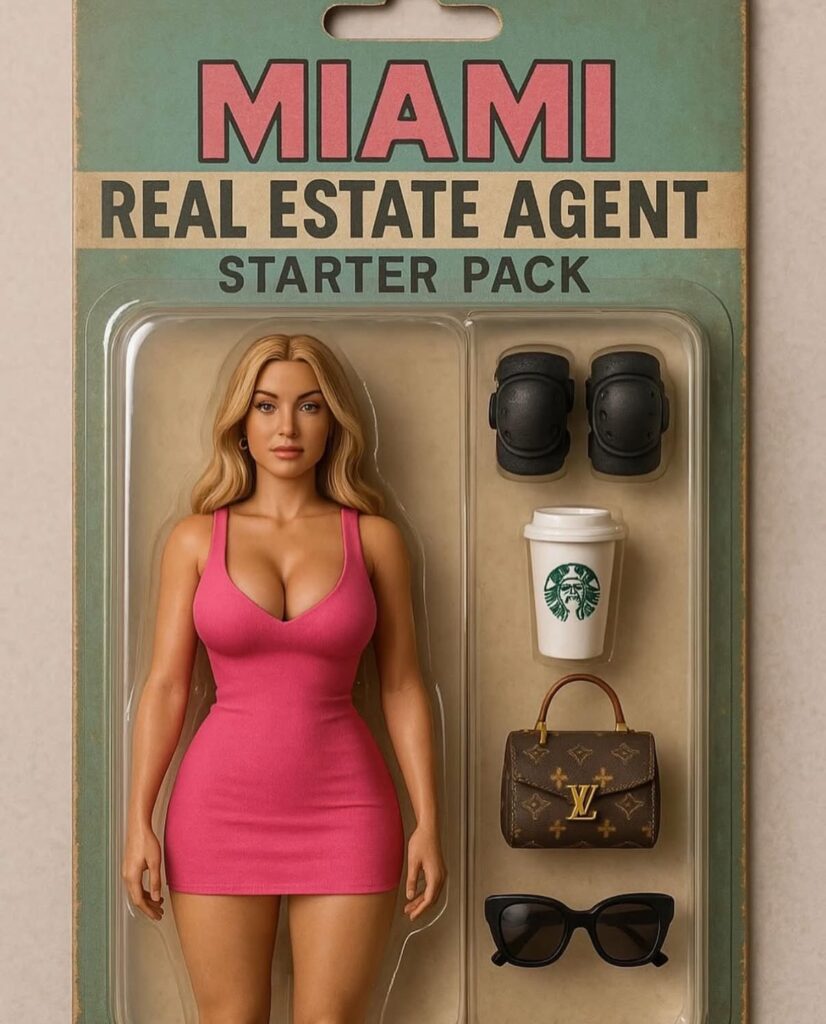 Miami Real Estate Agent action figure started pack