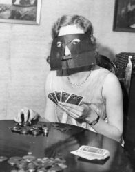 Poker face mask, 1932