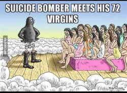 Suicide Bomber meets his 72 Virgins