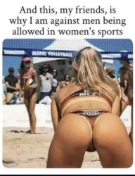 This is why I am against men being allowed in womens sports