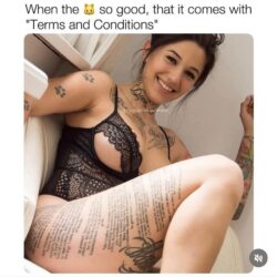 When the pussy so good that it comes with Terms and Conditions