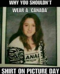 Why you shouldn't wear a 'Canada' shirt on picture day