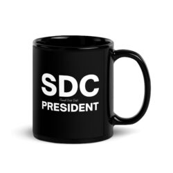 SDC Small Dick Club President, Gag Gift black coffee mug